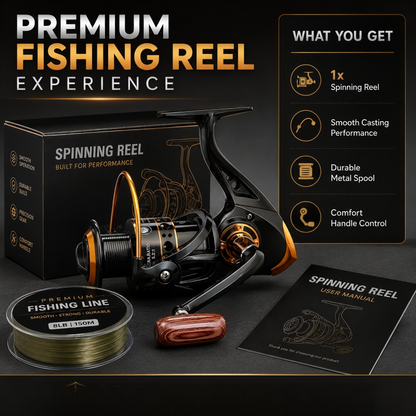 🎉 2026 Sale — Over 28,000 Sold! 💞 CNC Spinning Reel – 45° Bevel Cast, Smooth Retrieve ✨