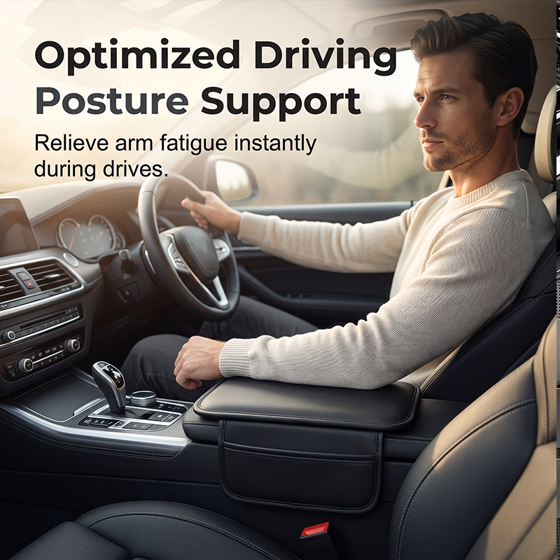 🔥50% OFF NOW🚗Car Center Console Armrest Cover with Side Storage Pockets, Soft Protective Cushion Organizer