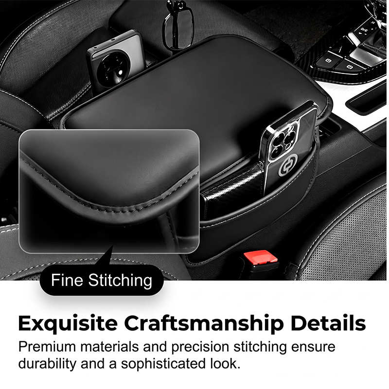🔥50% OFF NOW🚗Car Center Console Armrest Cover with Side Storage Pockets, Soft Protective Cushion Organizer