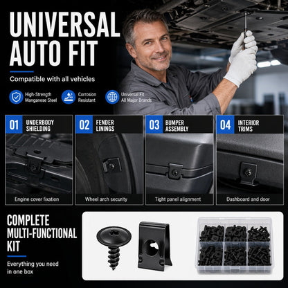 📢📢47% OFF !! ⏰Universal Car Metal U-Type Clips and Screws Set