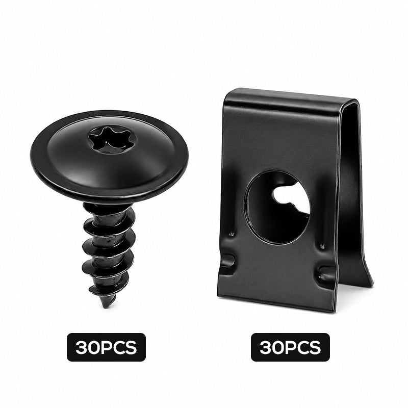 📢📢47% OFF !! ⏰Universal Car Metal U-Type Clips and Screws Set