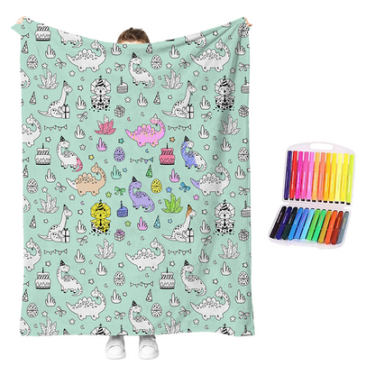 🔥LAST DAY SALE 50% OFF!!🎨✨Creative Cozy Coloring Blanket Kit