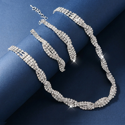 💎 48% OFF NOW! ✨ Sparkling Rhinestone Claw Chain Necklace & Earrings Set – Elegant design, brilliant shine & lightweight – Perfect for parties, weddings & daily glamour 🌟
