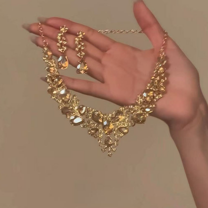 ⏳Limited-time 50% off⏰Elegant Yellow Sparkling Rhinestone Jewelry💎📿