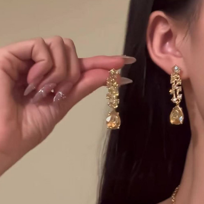 ⏳Limited-time 50% off⏰Elegant Yellow Sparkling Rhinestone Jewelry💎📿