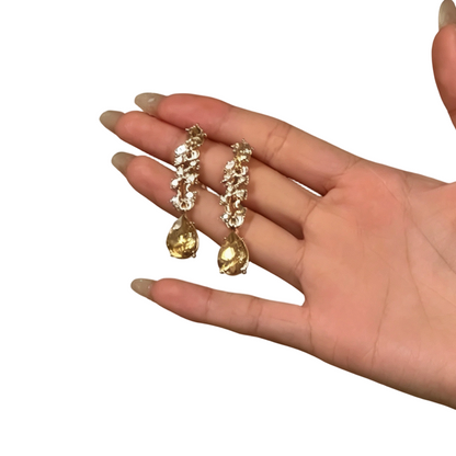 ⏳Limited-time 50% off⏰Elegant Yellow Sparkling Rhinestone Jewelry💎📿
