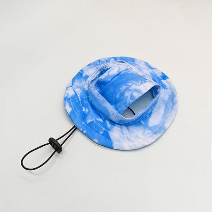 Adjustable Pet Bucket Hat with Ear Holes