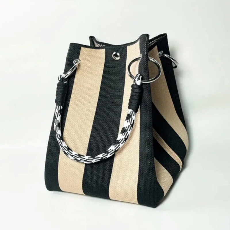 ⏳Limited-time 59% off⏰Striped Knit Bucket Handbag👜