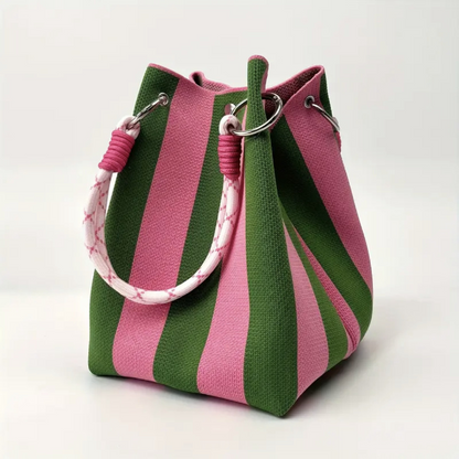 ⏳Limited-time 59% off⏰Striped Knit Bucket Handbag👜