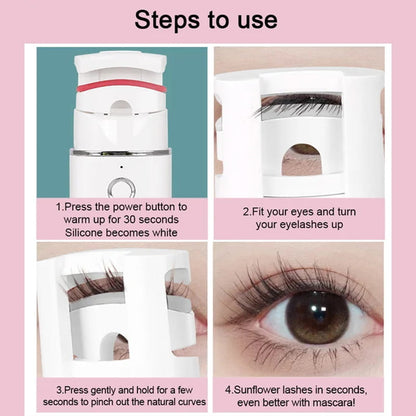 🔥Surprise 50% OFF👩🏻‍🏭Get gorgeous eyelashes back！✨️Rechargeable Electric Heated Eyelash Curler