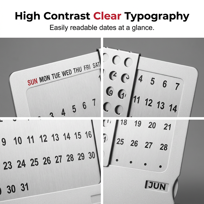 ⏳Limited-time 50% off⏰Modern Minimalist Sliding Metal Calendar📅