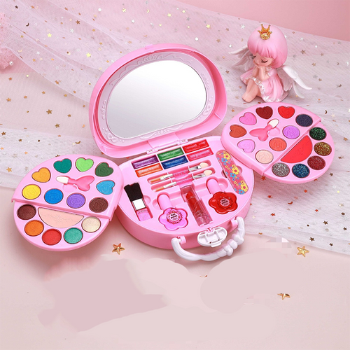 🏆LIMITED TIME 49% OFF💄Kids Washable Makeup Toy Set with Portable Pink Handbag