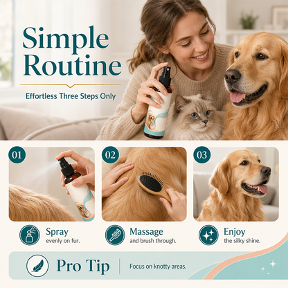 🔥🎁 Buy 2 Get 3 Free!! 🥳💞 Gentle Pet Coat Detangling & Anti-Static Spray