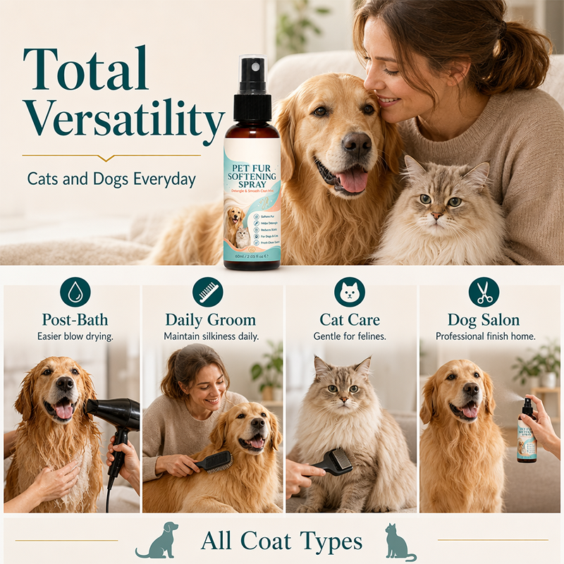 🔥🎁 Buy 2 Get 3 Free!! 🥳💞 Gentle Pet Coat Detangling & Anti-Static Spray