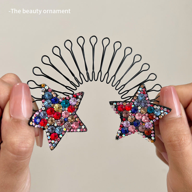 Flexible comb with invisible grip for loose hair