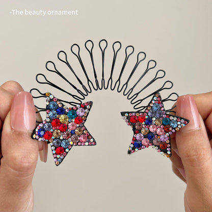 Flexible comb with invisible grip for loose hair