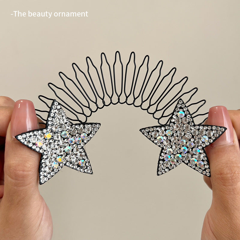 Flexible comb with invisible grip for loose hair