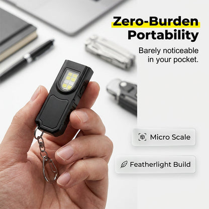 💥 [50% OFF Limited Time] 🔥 Magnetic Mini Keychain Torch | Ultralight (25g) | Industrial-Grade Magnetic Base | Red & Blue Warning Lights | Hands-Free Lighting – Ideal for Camping, Repairs & Emergencies ✨