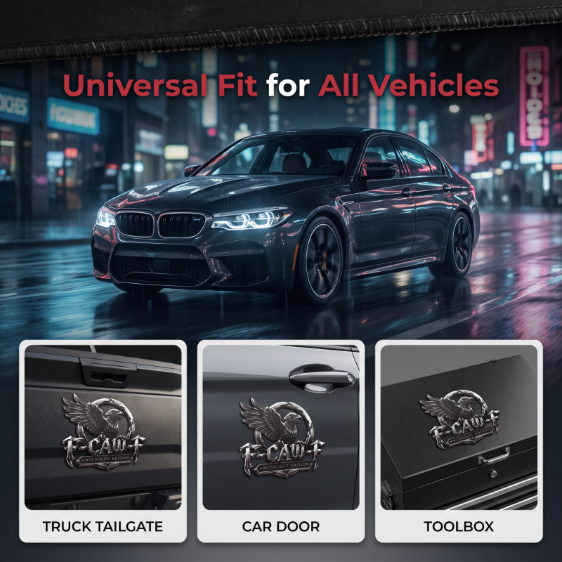 🔥LAST DAY SALE 50% OFF!!🚗Midnight Edition Raven Metal Emblem for Cars & Trucks