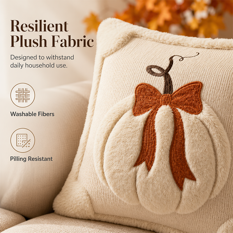 🎃✨ Bring Halloween Home! Cozy Pumpkin Throw Pillow Cover for a Warm & Festive Fall Atmosphere