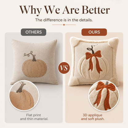🎃✨ Bring Halloween Home! Cozy Pumpkin Throw Pillow Cover for a Warm & Festive Fall Atmosphere