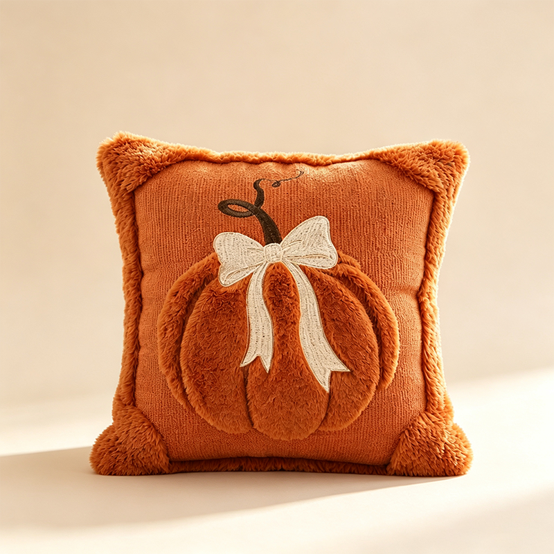 🎃✨ Bring Halloween Home! Cozy Pumpkin Throw Pillow Cover for a Warm & Festive Fall Atmosphere