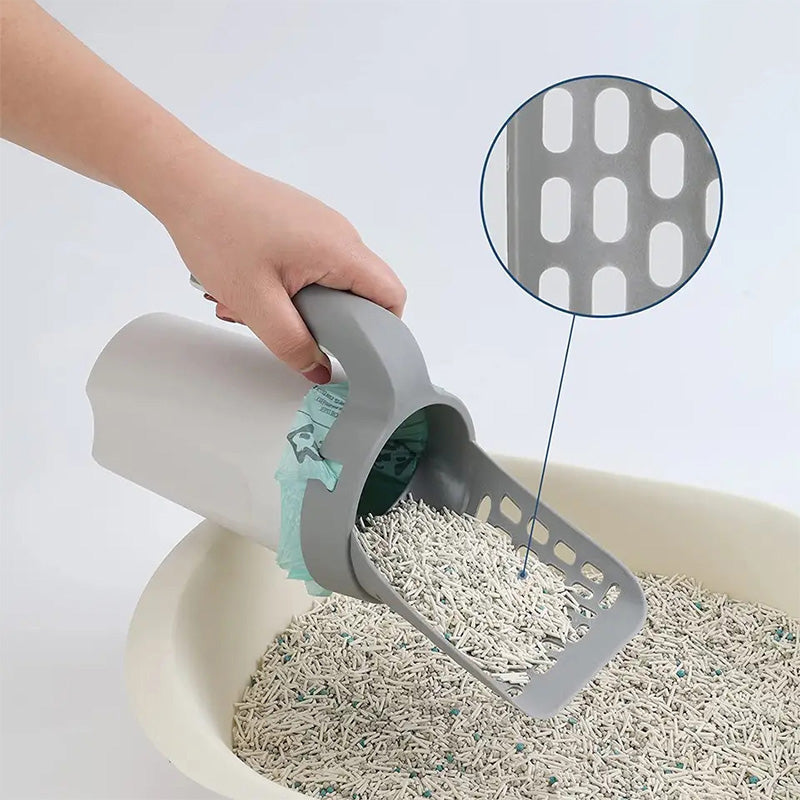 Nice gift* 2 in 1 Cat Scoop Integrated Shovel Bucket
