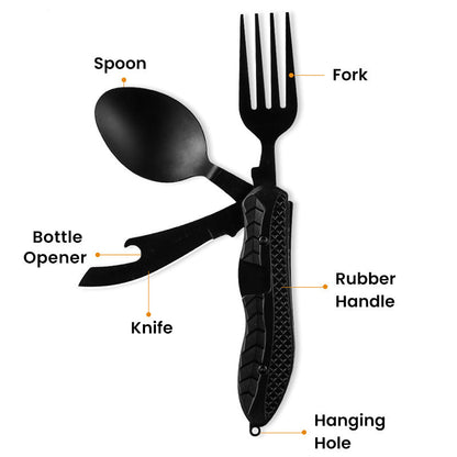 🏕️4-In-1 Outdoor Folding Multifunctional Tableware