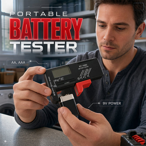 🥳2026 HOT SALE🥳💞50K+ SOLD!📊🔦 50% OFF! Digital Battery Checker – Large LCD display shows exact remaining power. Compact & portable – test before you toss! 🧪💪