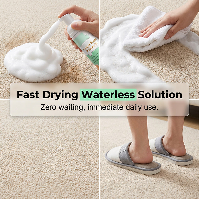 🔥Limited Time Promotion 49% OFF🔥Waterless Carpet Foam Stain Remover with Towel
