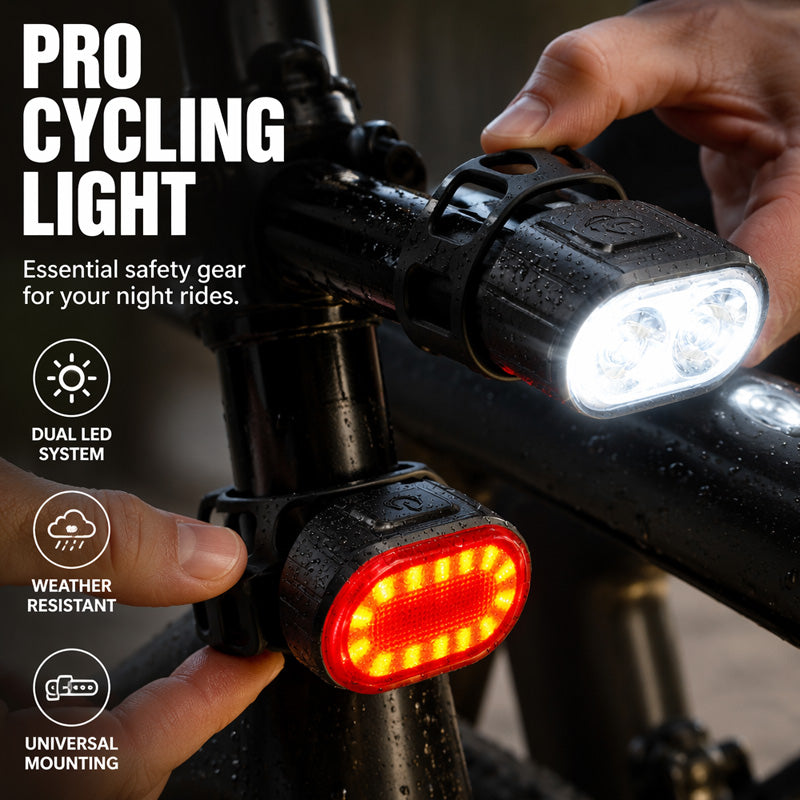 🚲 USB Rechargeable Bike Light Set