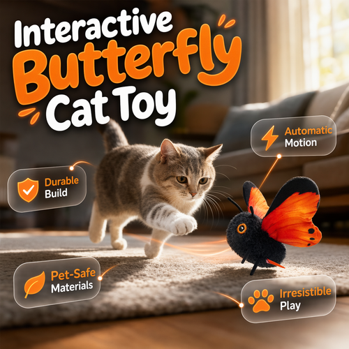 🦋🐱 Smart Sensing Flapping Butterfly Toy – 49% OFF! Motion-activated, realistic flight, interactive fun – keeps your cat engaged for hours. 🔥✨