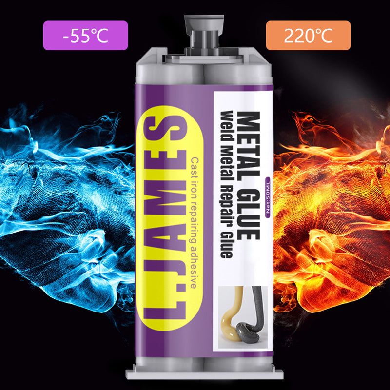 🔥Hot Sale 50% OFF🔥 Metal Weld Repair Glue – 2-Part Epoxy, Waterproof, Heat-Resistant, Drillable 🔧