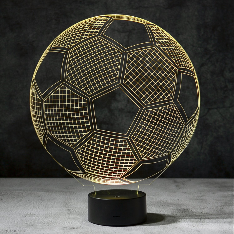 ⚽ 50% OFF! Glow Soccer Night Light | 3D Holographic Illusion | Dynamic RGB Color Changing | Eye-Friendly LED | Touch & Remote Control 🌈✨