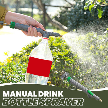 🌿50% OFF NOW! Manual Drink Bottle Sprayer with Adjustable Nozzle‑Portable DIY Garden Spray Tool, Fits Standard Plastic Bottles for Plant Watering, Fertilizing & Pest Control