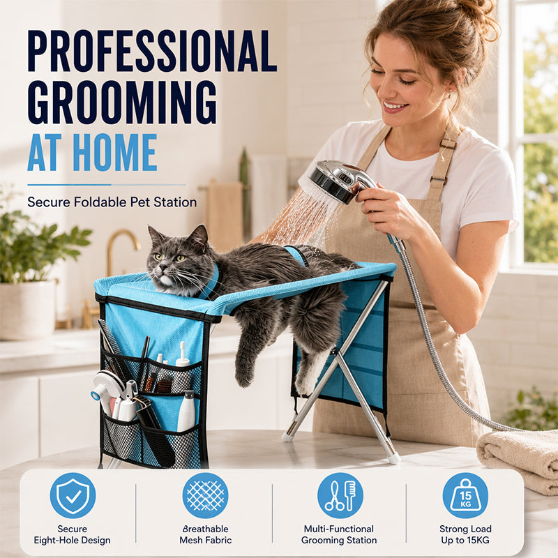 ⏳Limited-time 49% off⏰2-in-1 Foldable Pet Grooming Bed🐱🐶🛋️