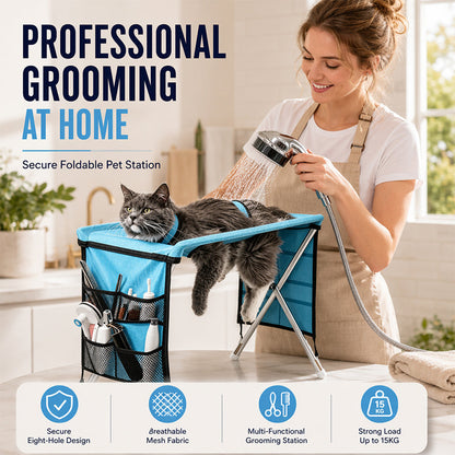 ⏳Limited-time 49% off⏰2-in-1 Foldable Pet Grooming Bed🐱🐶🛋️