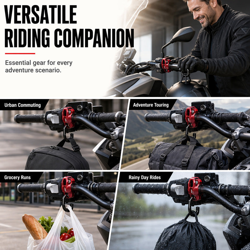 🏍️ Buy 1 Get 1 Free! 💪 Secure Carry Handlebar Hook – CNC Aluminum, Heavy-Duty & OEM Fit 🛡️