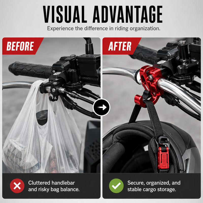🏍️ Buy 1 Get 1 Free! 💪 Secure Carry Handlebar Hook – CNC Aluminum, Heavy-Duty & OEM Fit 🛡️