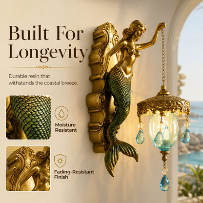🧜‍♂️ Vintage Mermaid Wall Sconce 🏘️ For indoor and outdoor use