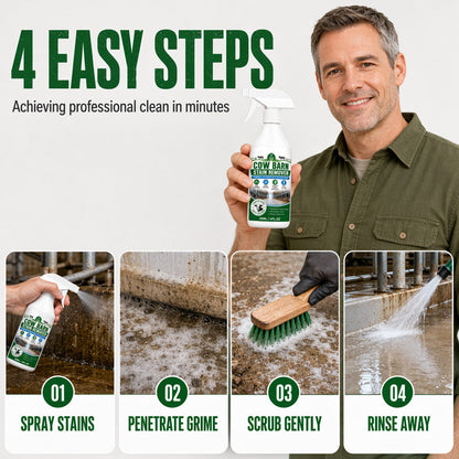 🥳2026 HOT SALE🥳💞50K+ SOLD!🐄✨ 50% OFF! Barn Stain Remover Spray – Professional‑strength formula removes dirt, stains & buildup. Freshens barns & farm surfaces – just spray & wipe! 🧹💪