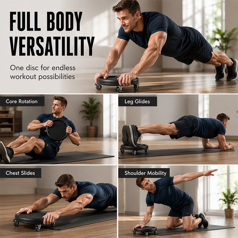Abdominal Roller Wheel Disc with Knee Mat