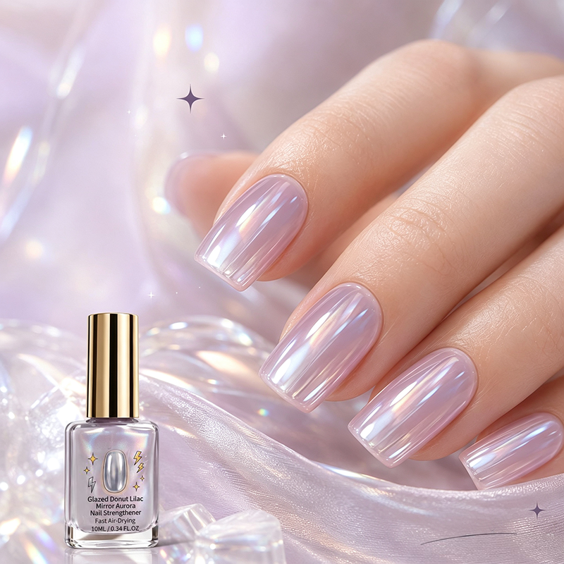 📢📢Buy 1 Get 1 Free!!! ⏰Lilac Glossy Mirror Nail Strengthener