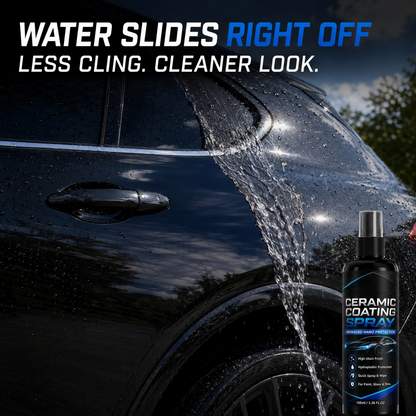 🔥HOT SALE 48%OFF🔥Nano Ceramic Coating Spray – Hydrophobic barrier repels rain & mud, restores deep mirror-like gloss. Paint, glass & wheels – one spray, showroom shine! 🛡️💎