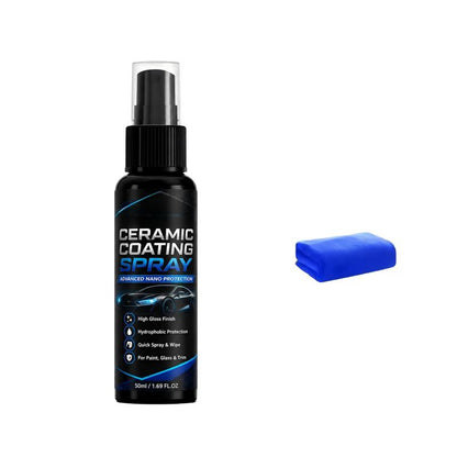 🔥HOT SALE 48%OFF🔥Nano Ceramic Coating Spray – Hydrophobic barrier repels rain & mud, restores deep mirror-like gloss. Paint, glass & wheels – one spray, showroom shine! 🛡️💎