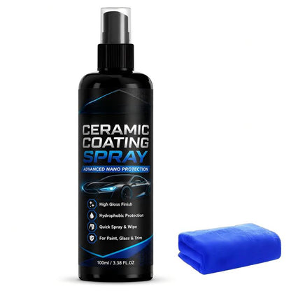 🔥HOT SALE 48%OFF🔥Nano Ceramic Coating Spray – Hydrophobic barrier repels rain & mud, restores deep mirror-like gloss. Paint, glass & wheels – one spray, showroom shine! 🛡️💎