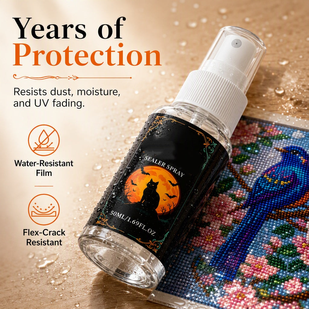 🔥 Brighter Finish Sealer Spray – Crystal-Clear Acrylic Coating with UV & Moisture Protection – Ideal for Diamond Paintings, Crafts & 3D Figures 💎🛡️