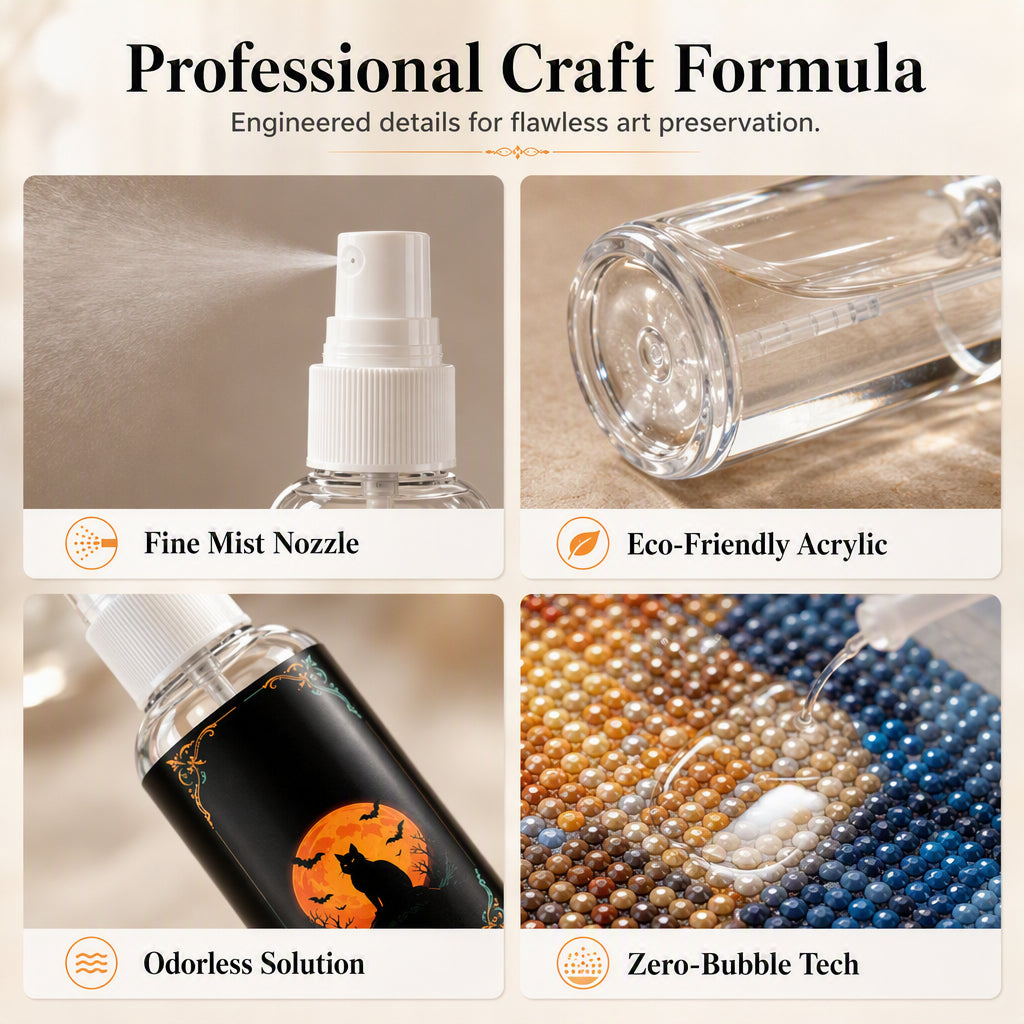 🔥 Brighter Finish Sealer Spray – Crystal-Clear Acrylic Coating with UV & Moisture Protection – Ideal for Diamond Paintings, Crafts & 3D Figures 💎🛡️
