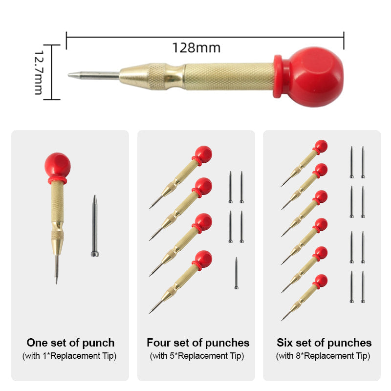 5-Inch High Hardness Spring Loaded Automatic Center Punch