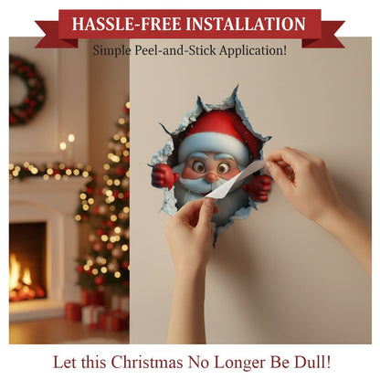 🎄❄️ Early Christmas Sale – 49% OFF!! 🎅 'Santa’s Surprise' 3D Wall Decals